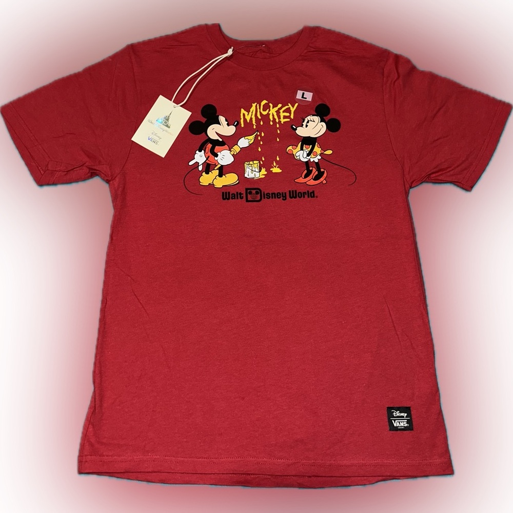 Youth Disney x Vans Mickey and Minnie Painting Graphic Tee - Large